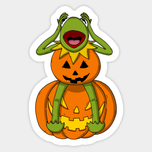 Pumpkin Kermit Sticker